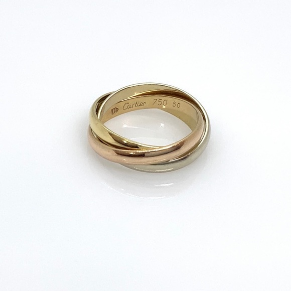 Cartier 18k tri-color Trinity Rolling Ring sz 5.5 - Picture 5 of 9
